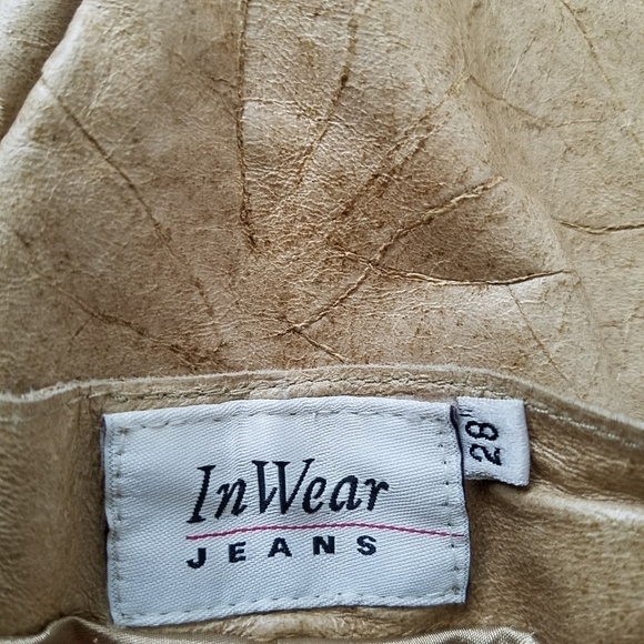 Y2k In Wear Jeans 100% Leather Boot Cut Pants Size 28 - Picture 9 of 11